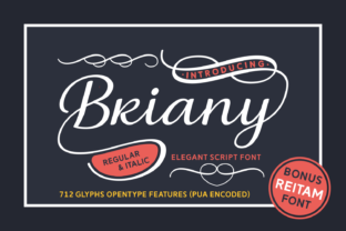 Briany: The Swashy Script Font for Striking Design