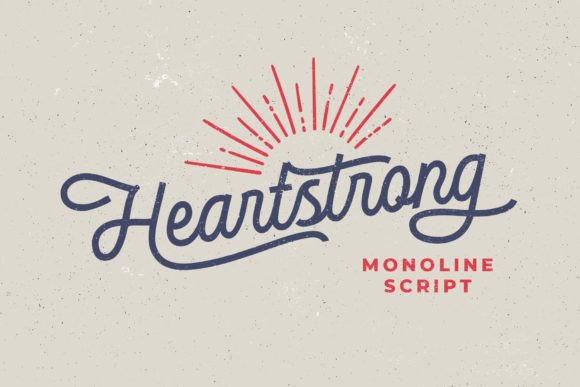 Heartstrong: A Monoline Script with Genuine Character
