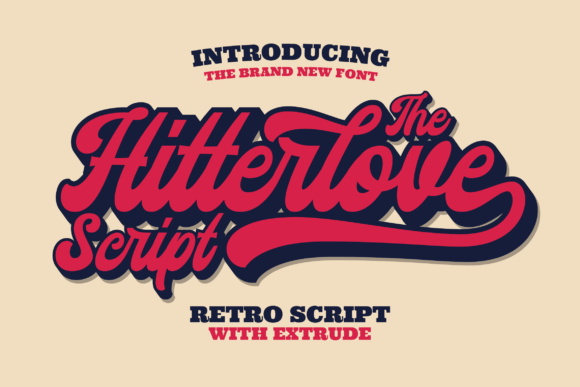 Hitterlove: A Bold Script Font for Retro Designs
